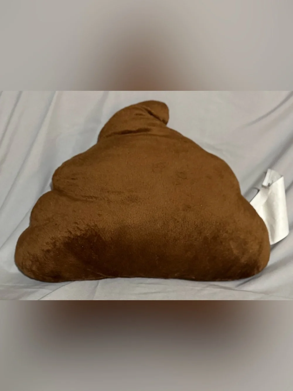 Plush Poop Emoji Decorative Pillow in Brown